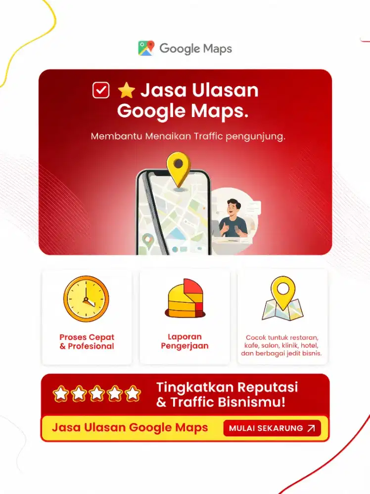 Jasa Review & Rating Google Maps | Ulasan Permanen | Akun Aktif