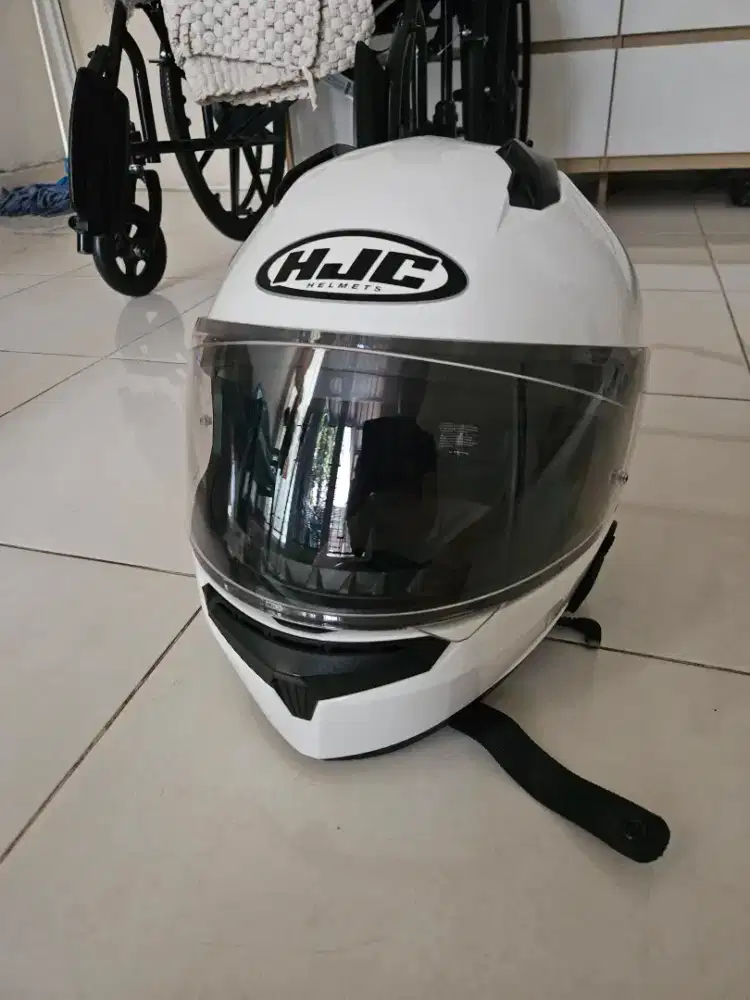Helm HJC C10 White XL Mulus (Include Breket + Mic/Speaker Intercom)