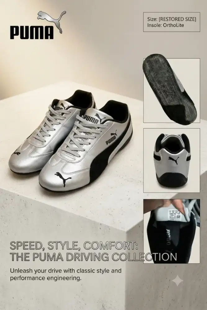 Sepatu Puma Speedcat Silver