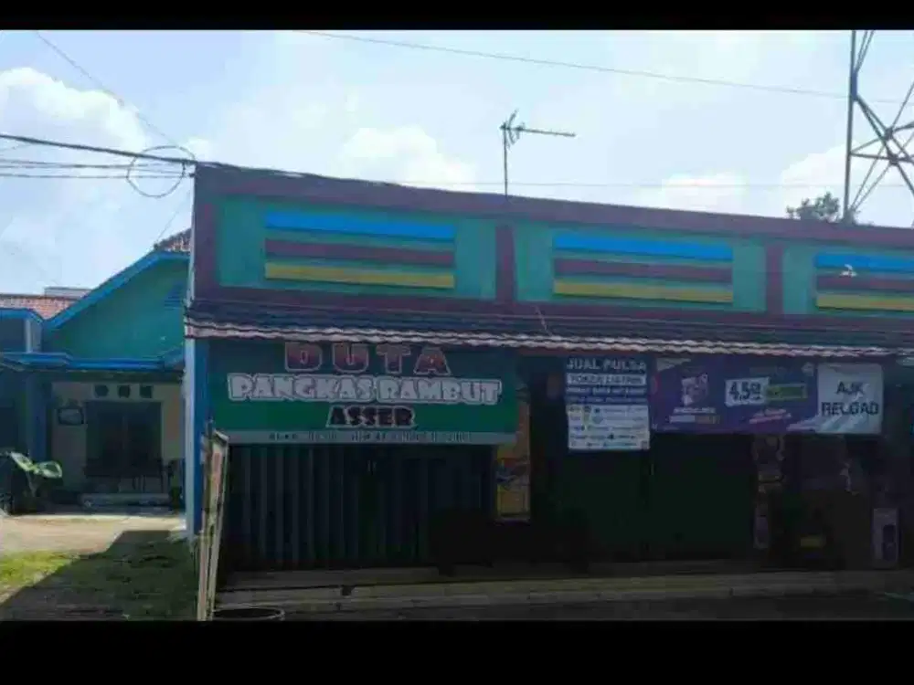 jual 6 ruko dan 3 kontrakan pinggir jalan luas 1100 m2 surat SHM