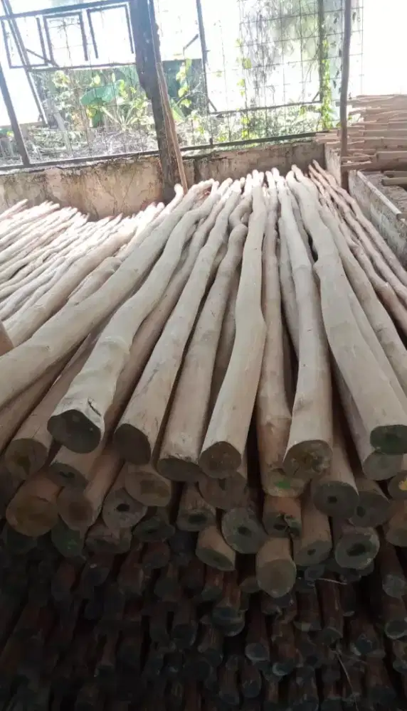 Kayu dolken kupas,ful ampelas halus,putih bersih