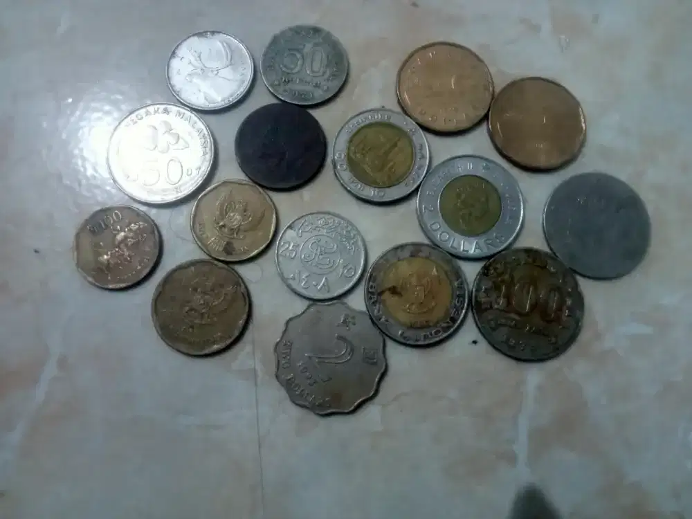 Koin jadul indonesia, Canada,thailan dll