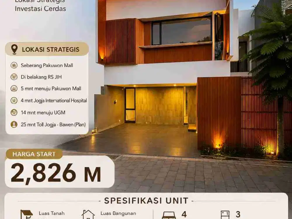 Rumah Mewah Condongcatur Sleman Dekat Pakuwon Mall & RS JIH | SHM Kolam Renang | 4 KT