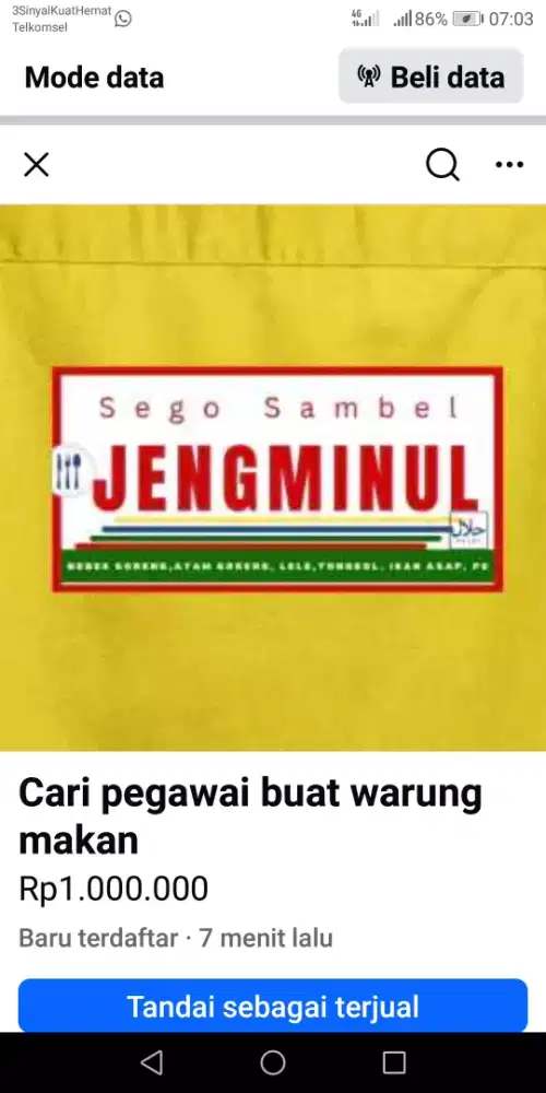 Cari pegawai wanita usia max. 30tahun