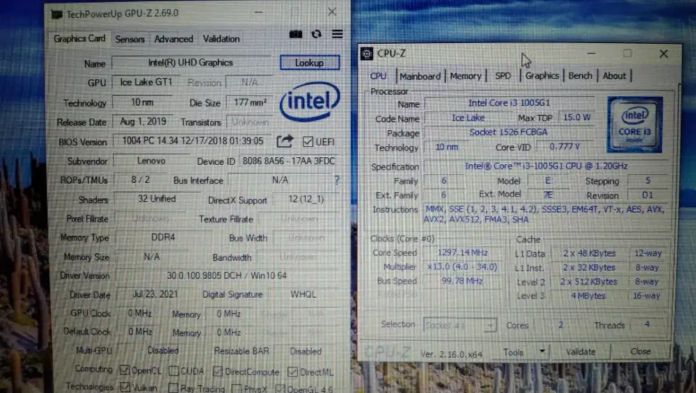 Laptop Lenovo v14 core i3 gen10 nvme512GB