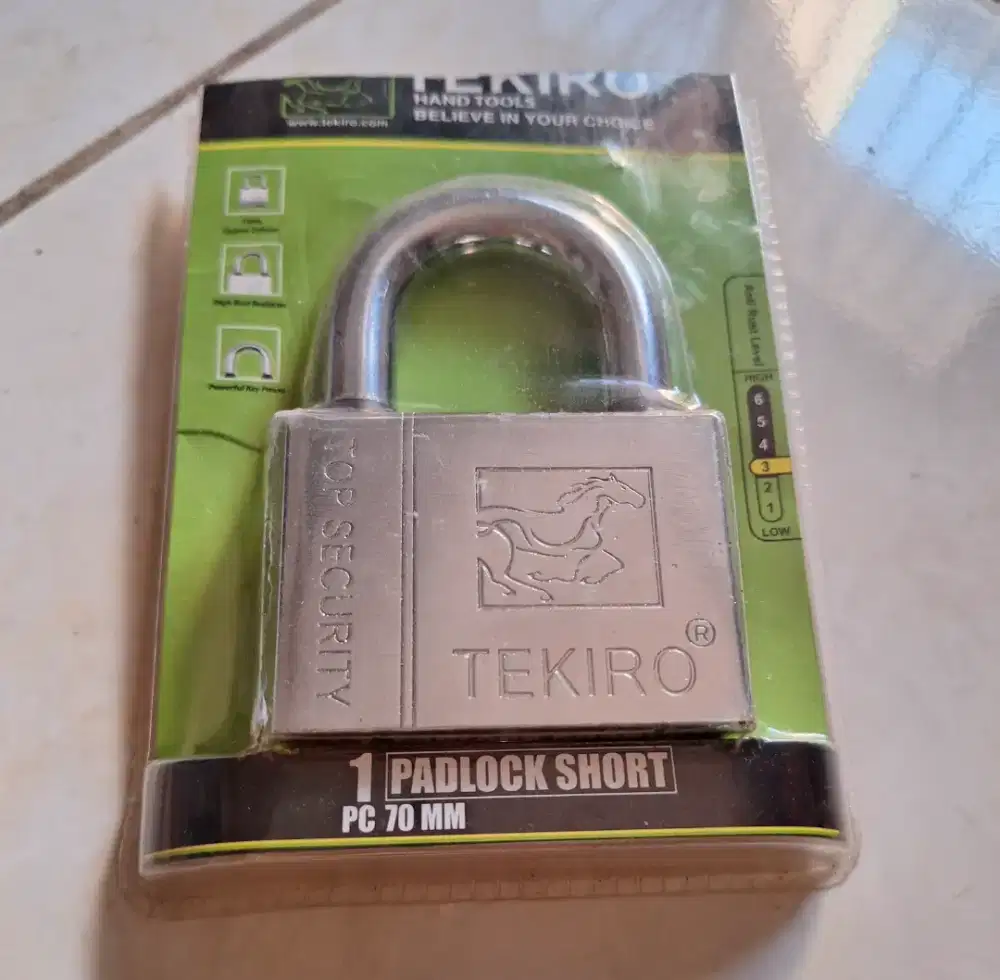 Gembok leher pendek tekiro 70mm