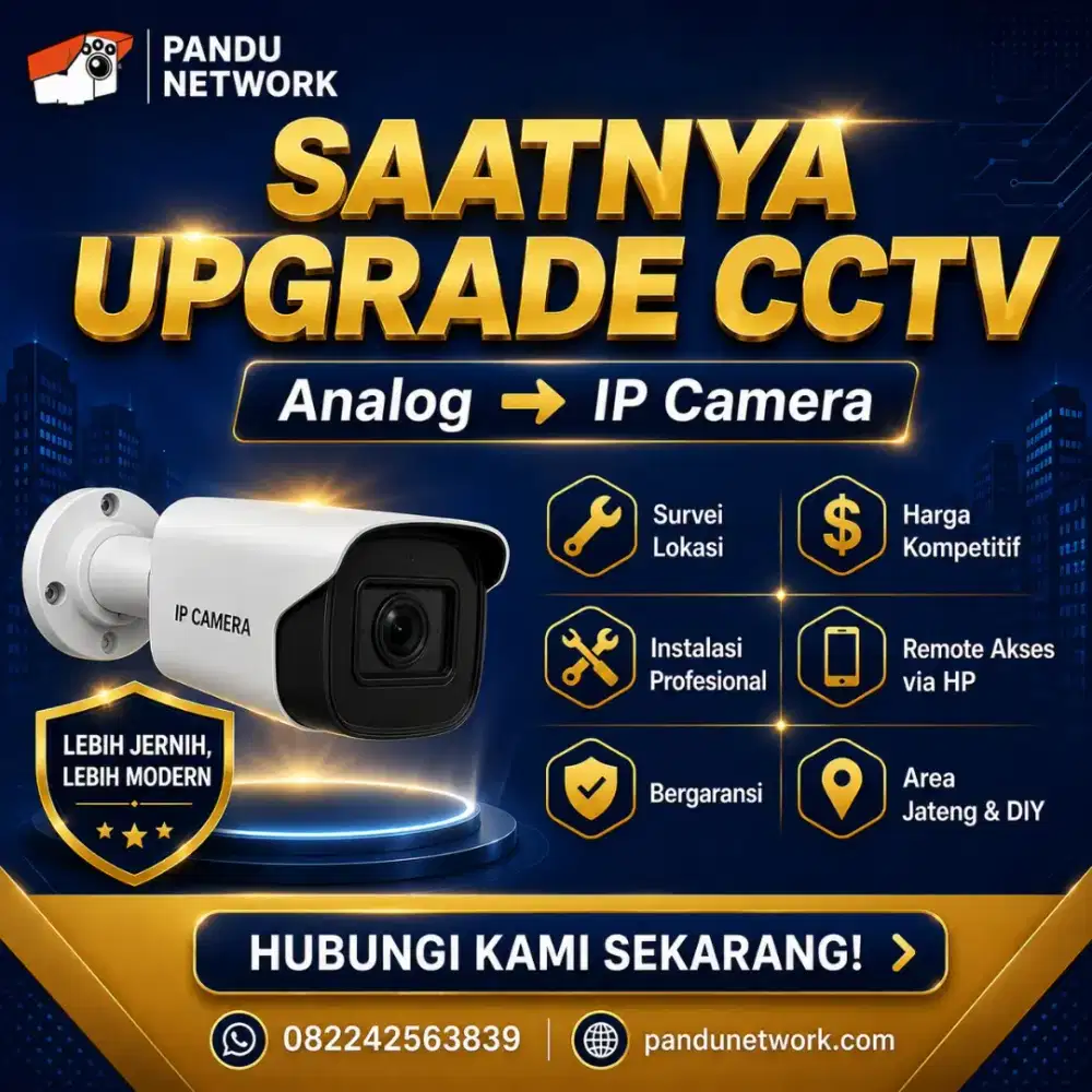 Paket CCTV IP Camera 2MP GAMBAR JERNIH DAN TAJAM