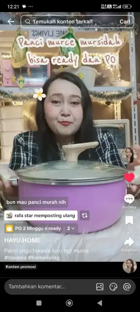 Butuh host live segera
