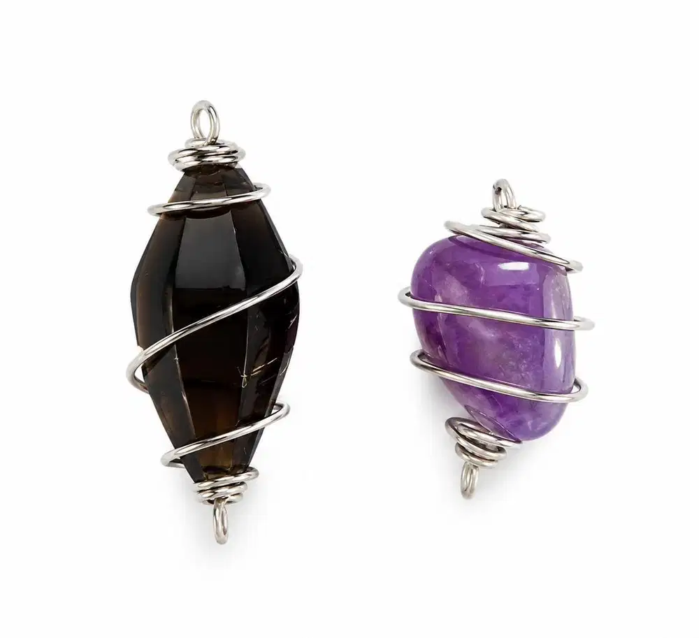 Bandul Batu Alam Handmade – Liontin Crystal Wire Wrap
