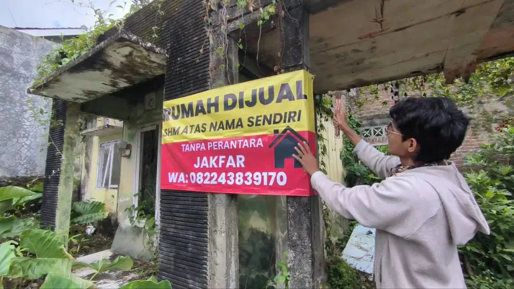 dijual rumah hitung tanah