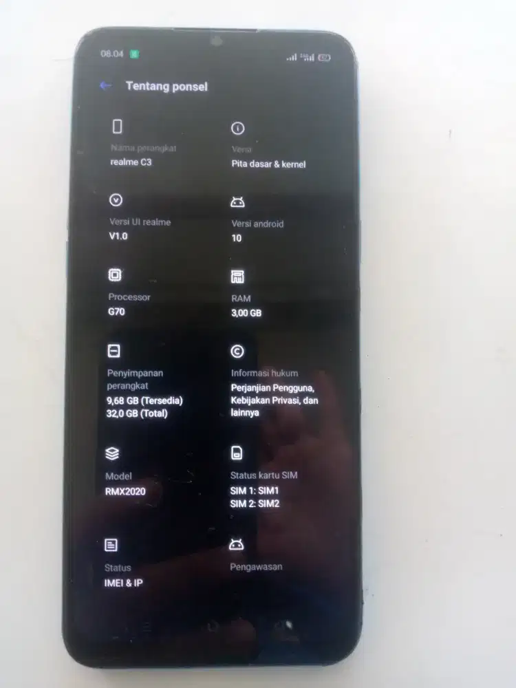 Realme C3 Ram 3/32 Gb Andoid Versi 10 Normal Harga Murah Siap Pakai