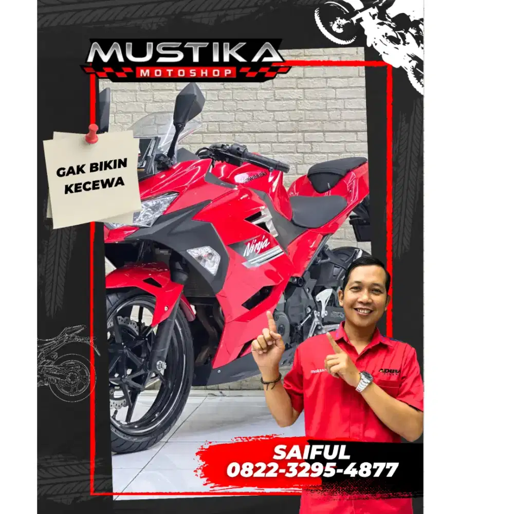 Odo 5rb Istimewa!!Kawasaki Ninja 250 Fi 2021 Red Plat Panjang-Mustika