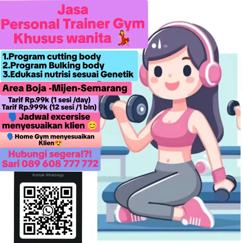 Jasa personal Trainer Gym khusus wanita