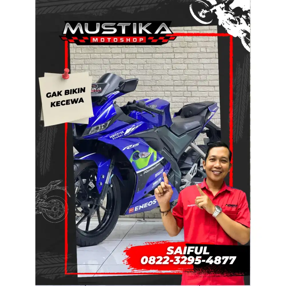 Perfect Condition!!Yamaha R15 V3 2017 Monster energi Pjek Bru-Mustika