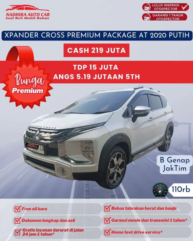 Angsuran 5 Jutaan Xpander Cross Premium Package AT 2020 Putih