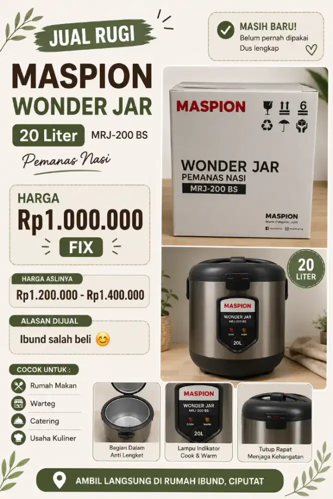 Maspion Wonder Jar 20 liter
