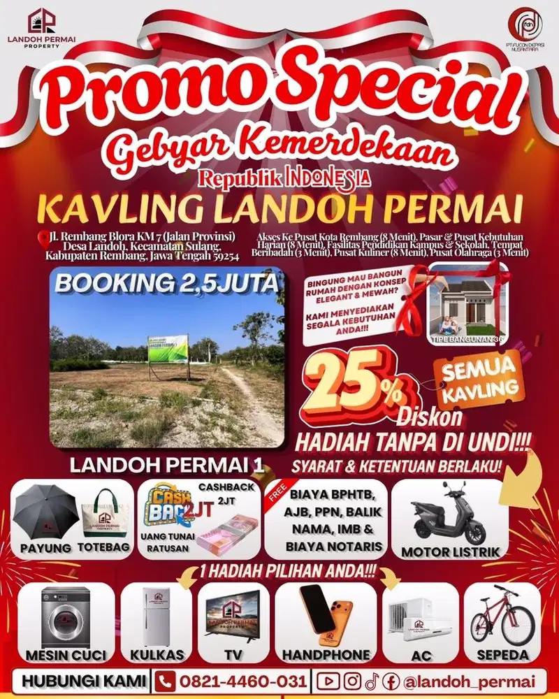 LANDOH PERMAI 1 - SEMUA KAVLING SIAP BANGUN - DISKON 25%