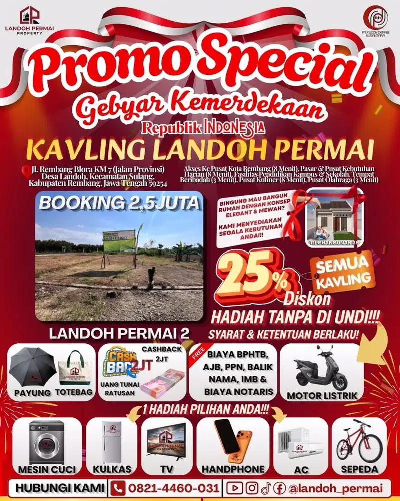 LANDOH PERMAI 2 - SEMUA KAVLING SIAP BANGUN - DISKON 25%