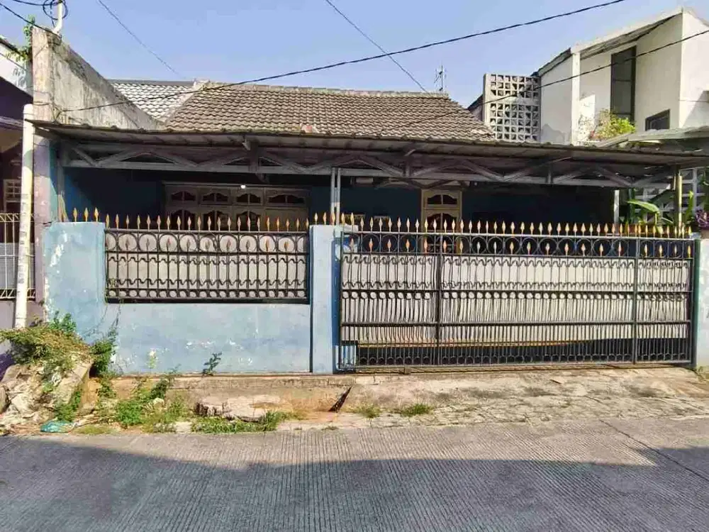 Rumah BU hitung tanah 725 jt LT 103 bangunan masih kokoh di Pekayon bebas banjir