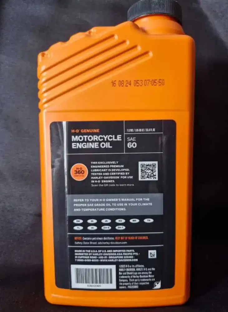 Oli Motor Harley Davidson Genuine