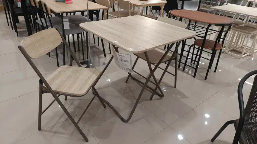 Promo murah meja lipat set 2 kursi