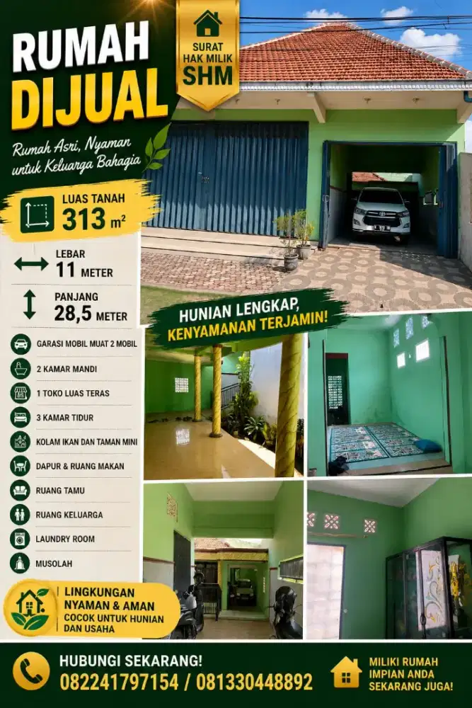 DI JUAL CEPAT RUMAH DAN TOKO