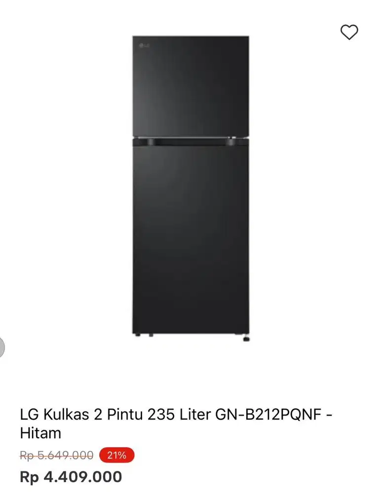 KULKAS LG 2 PINTU 23iter