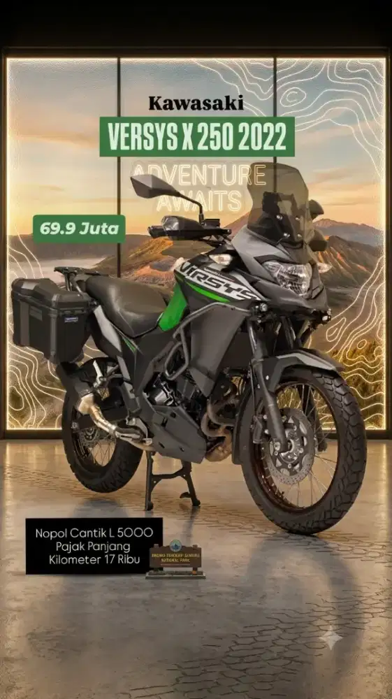 SIAP TOURING‼️ KAWASAKI VERSYS 250 TH 2022 NOPOL L MULUS NOMINUS