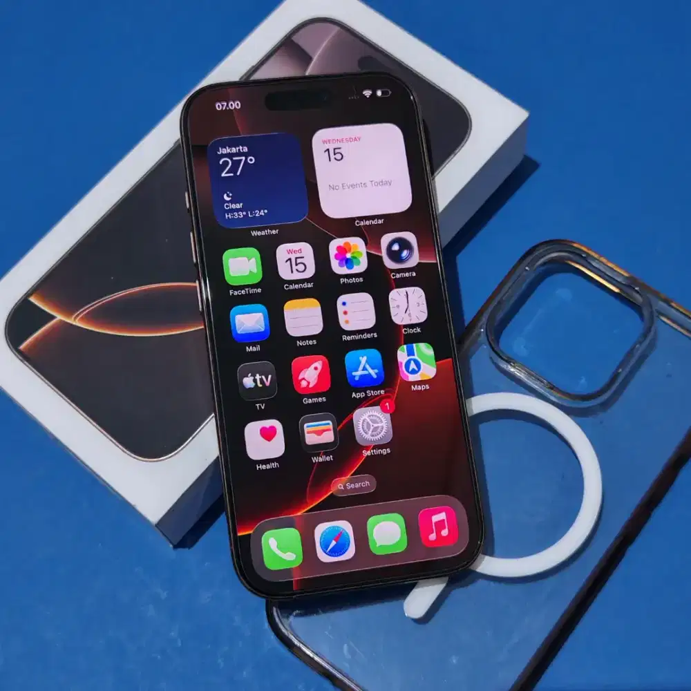 iPhone 16 Pro dessert titanium 128GB Fullset original ex resmi iBox