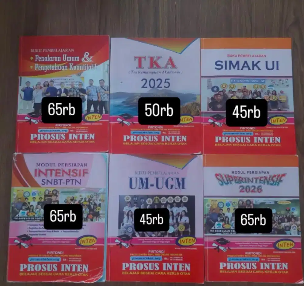 Buku edexcel, buku inten, buku tka