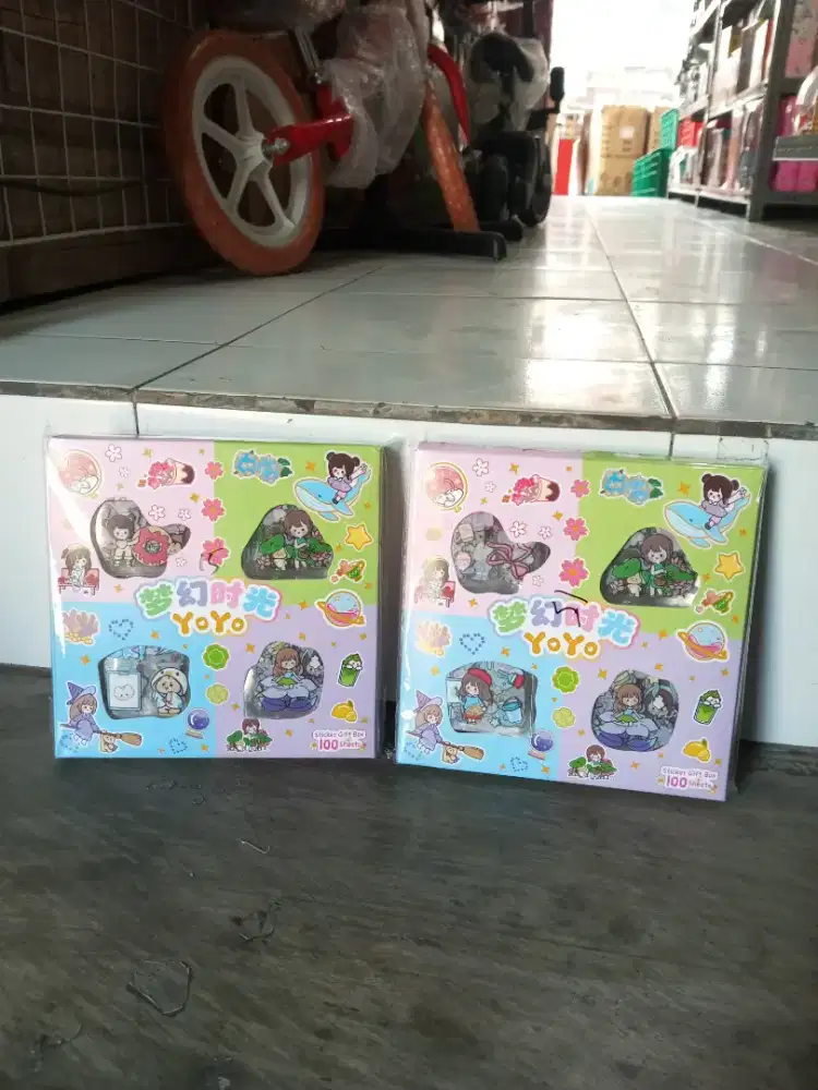 Mainan anak sticker box 100pcs
