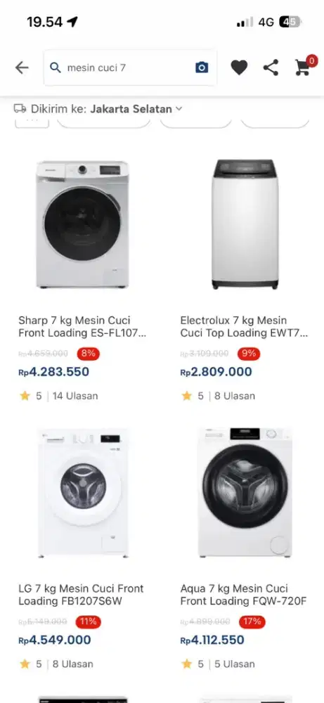 Mesin cuci promo