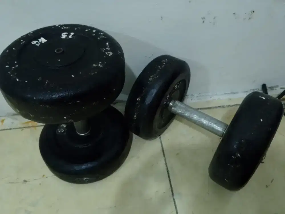 Barbel besi 2x25kg(50kg)