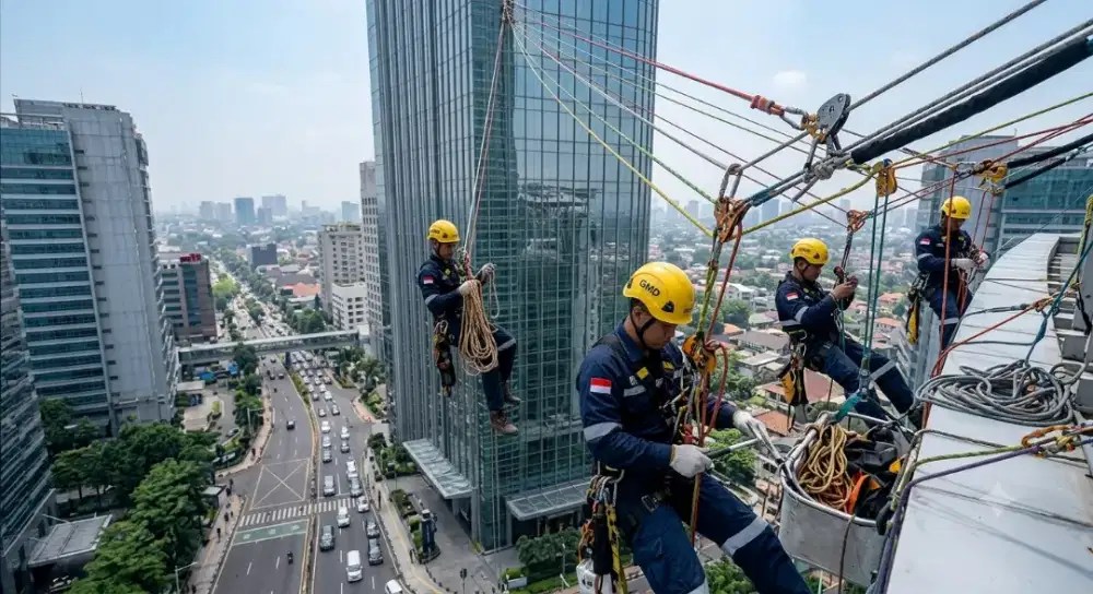 Jasa Gondola untuk kaca yang tinggi