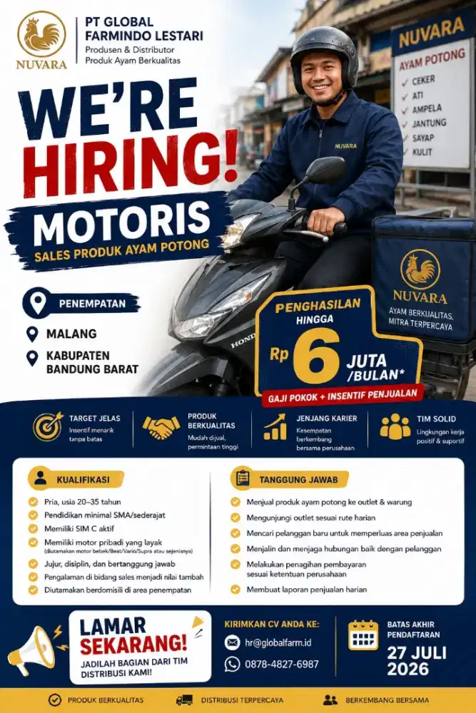 LOWONGAN KERJA MOTORIS