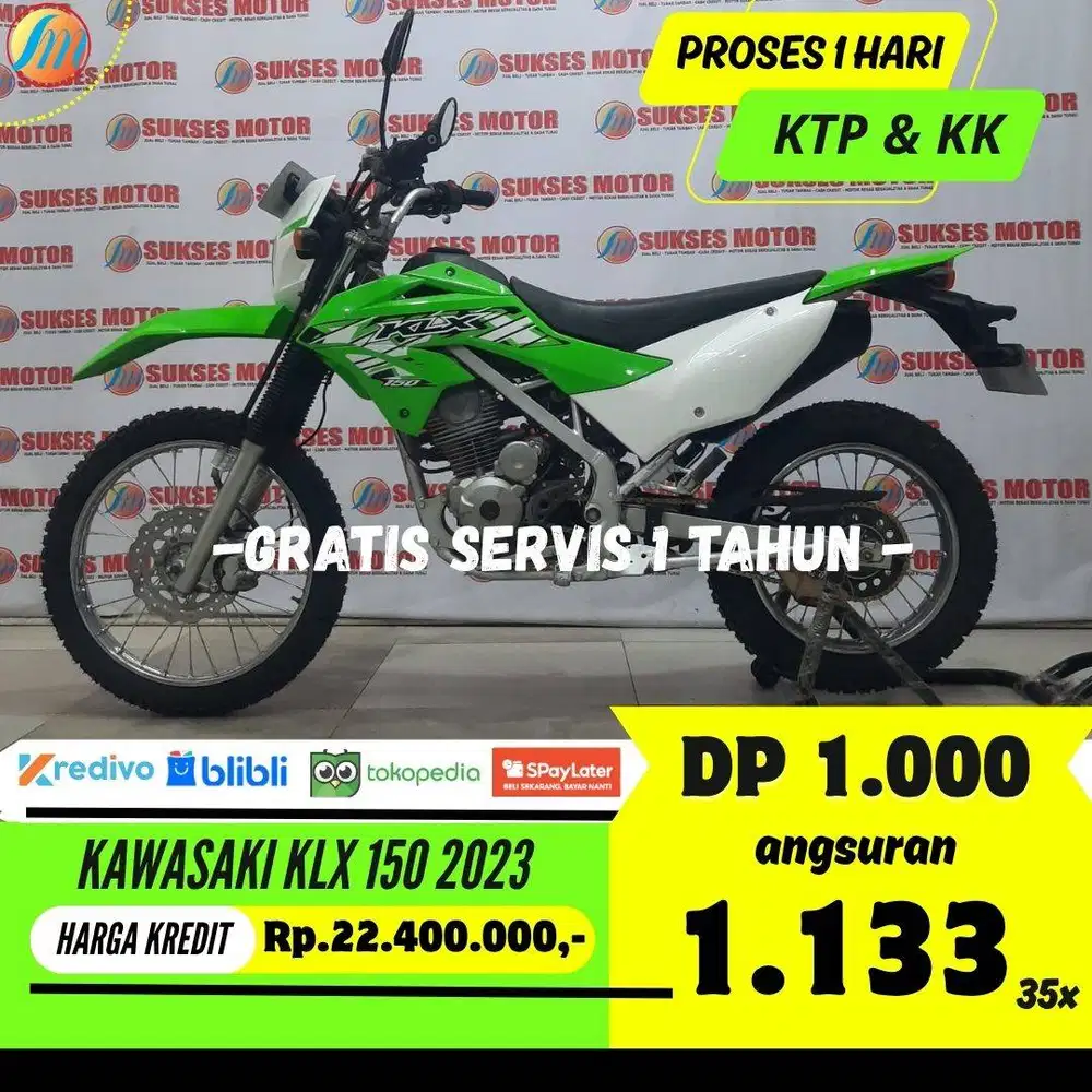 DP 1JUTA KAWASAKI KLX 150 2023 ANGSURAN TERJANGKAU BERGARANSI