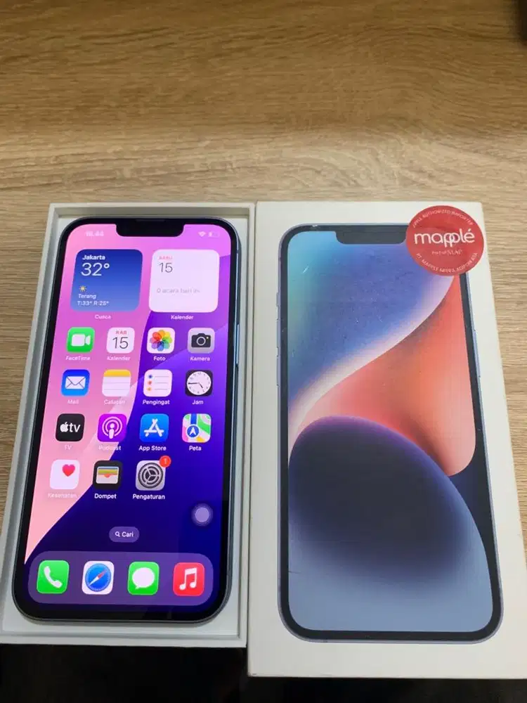 IPHONE 14 128GB BLUE GARANSI ON