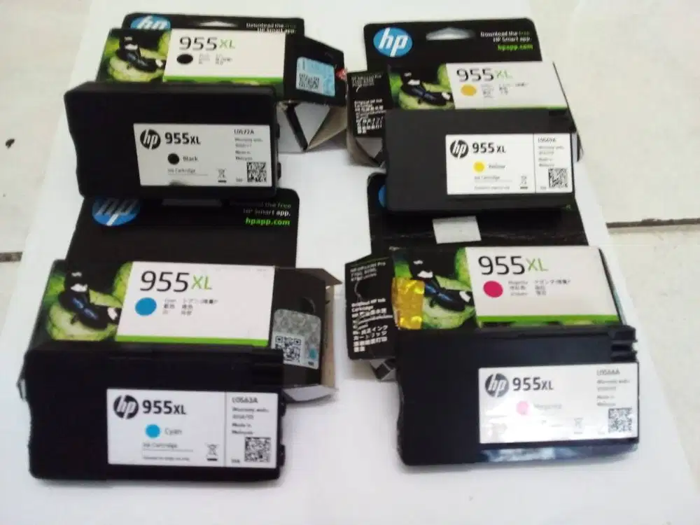 catridge Kosongan HP BEKAS 955XL BLACK & 955XL COLOUR ORIGINAL satuan