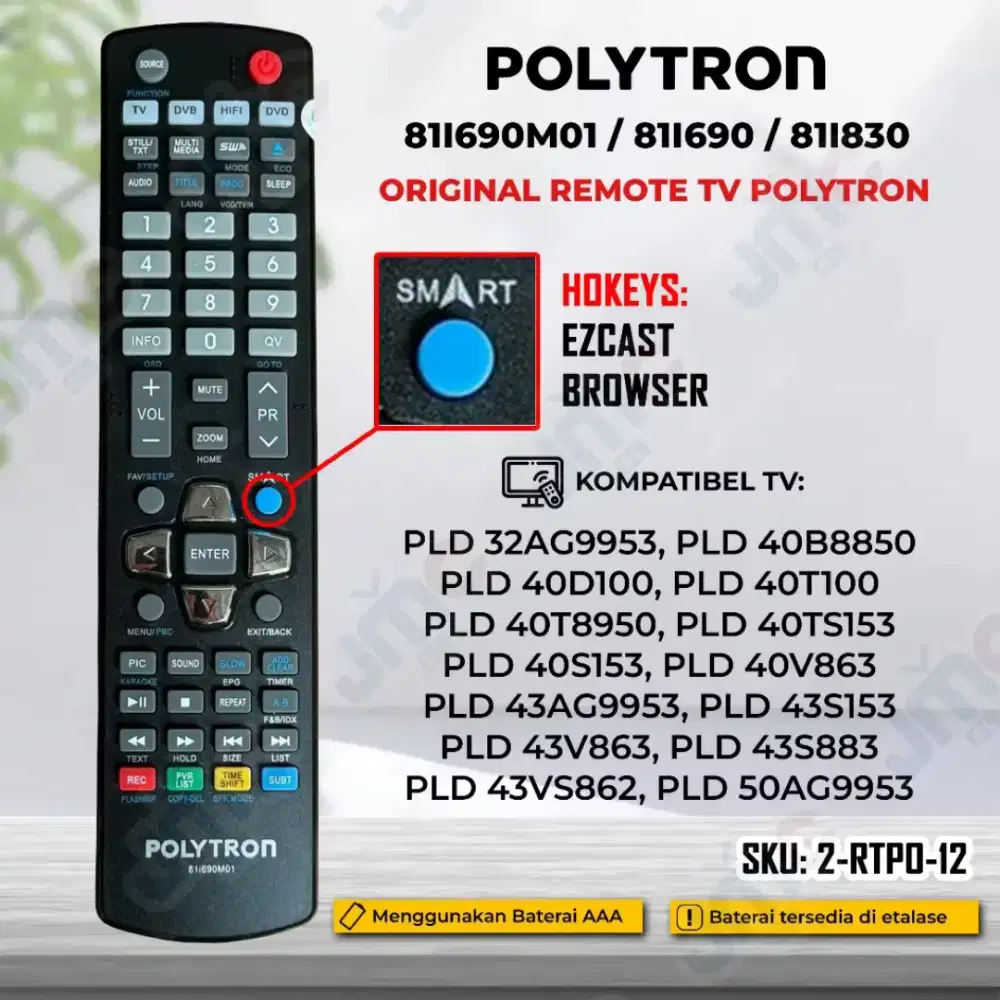 Remote TV POLYTRON LCD LED 81G862M01 81G862 81I690M01 81I690 81I830