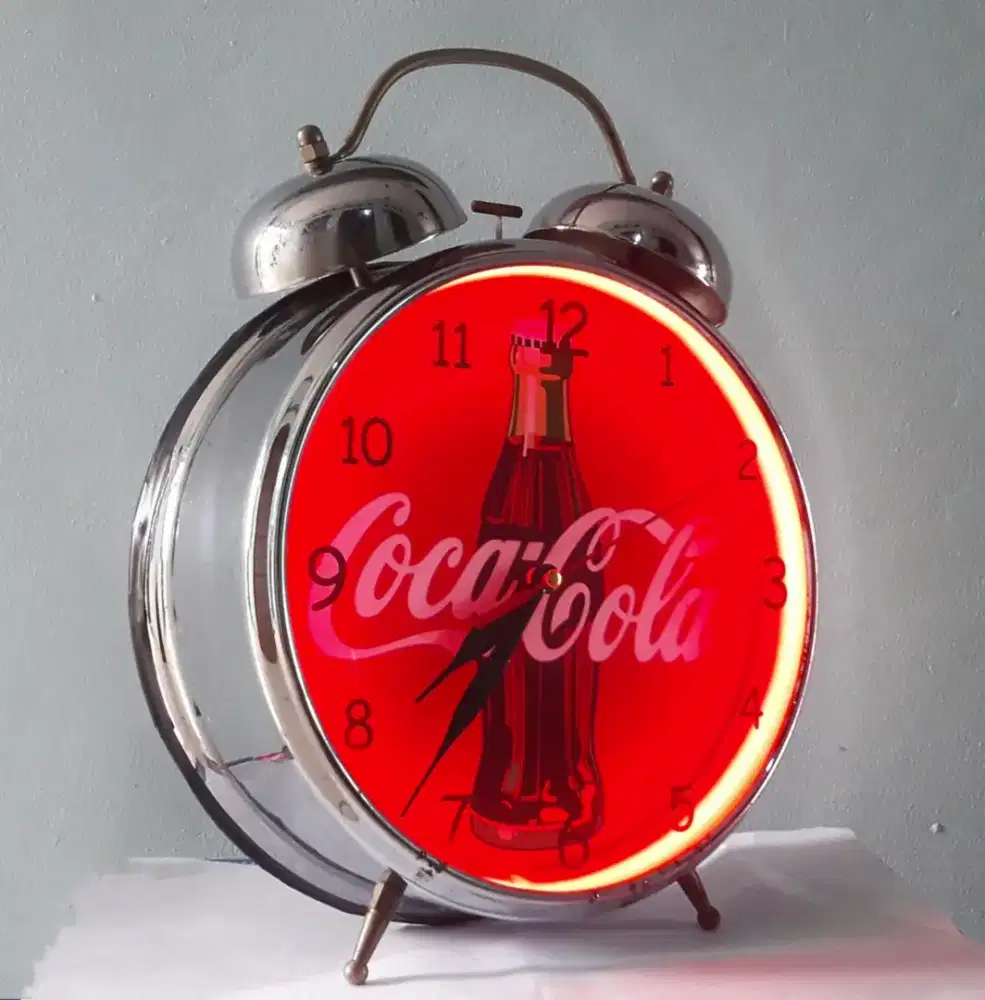 Lampu jam coca cola retro lawas vintage antik sepeda jaket jadul