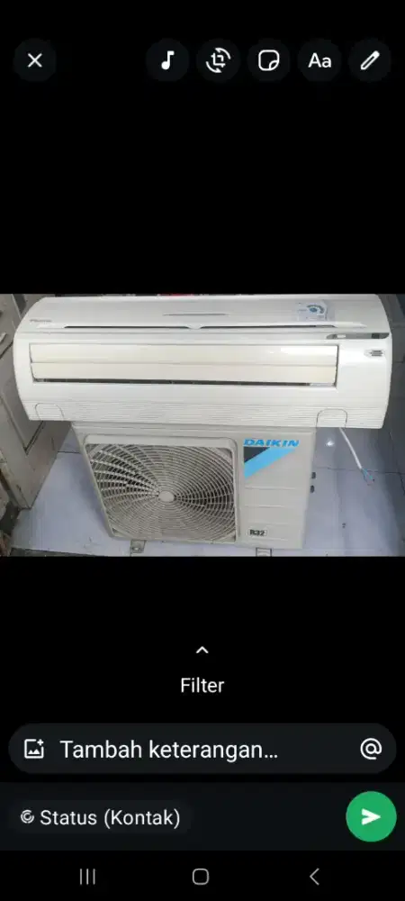 Jual ac daikin r 32 lowatt 3/4 pk 600watt kondisi 95% ori semua