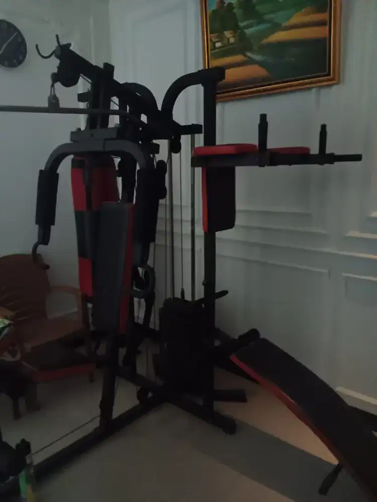 Jual Alat Fitnes + Tempat Tidur + Lemari 3 Pintu
