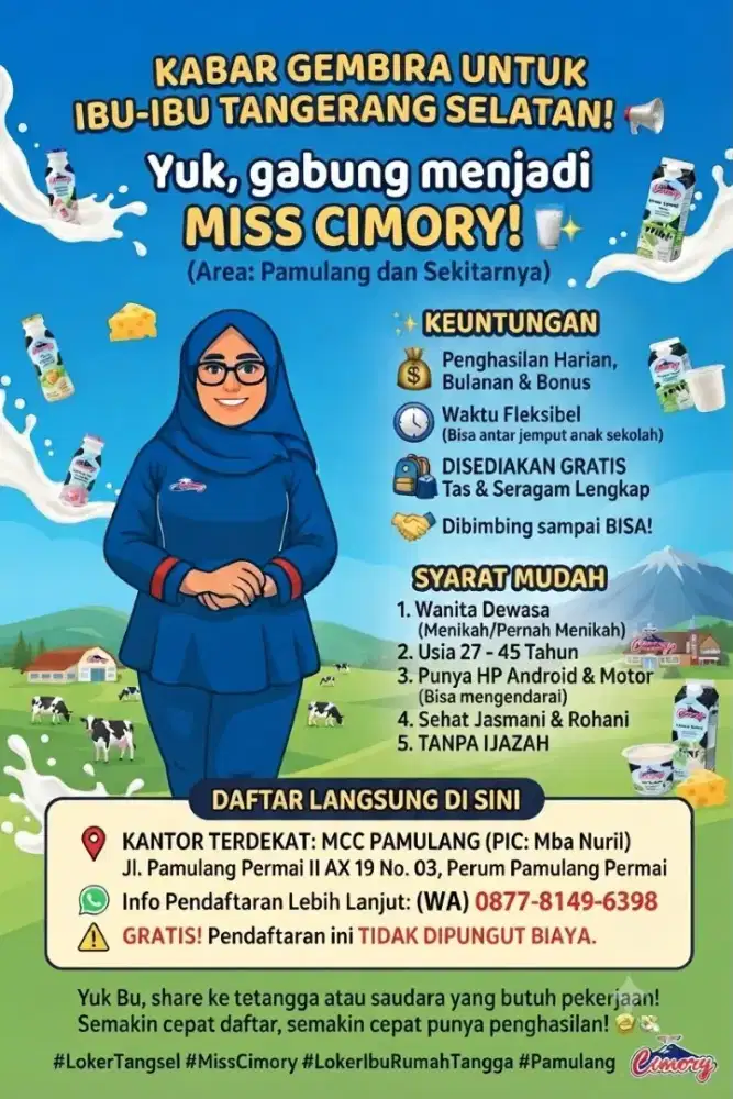 Lowongan Sales Miss Cimory