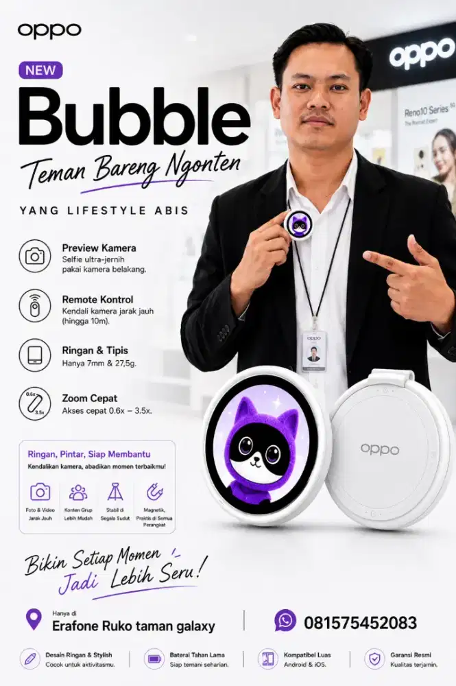 Oppo Bubble accesories tambahan selfie