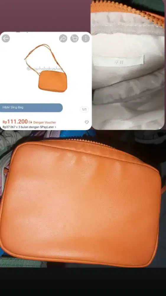 H&M slingbag warna orange