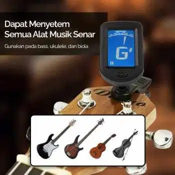 Tuner Gitar Digital Chromatic Universal Tone Calibration