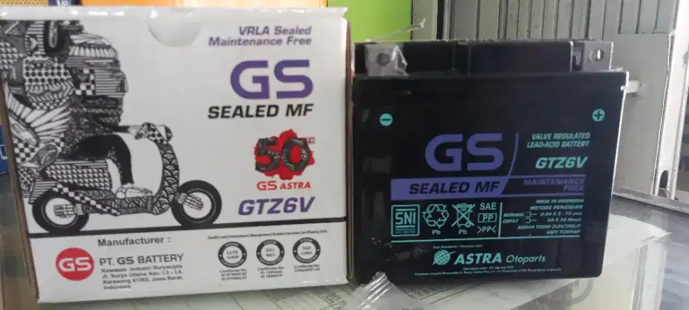 Aki Motor GS Astra MF GTZ6V Vario PCX NMax New Scoopy ISS Original