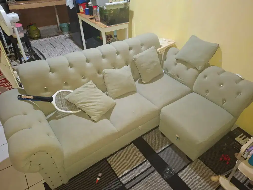 Sofa 1 set 4 seater + meja