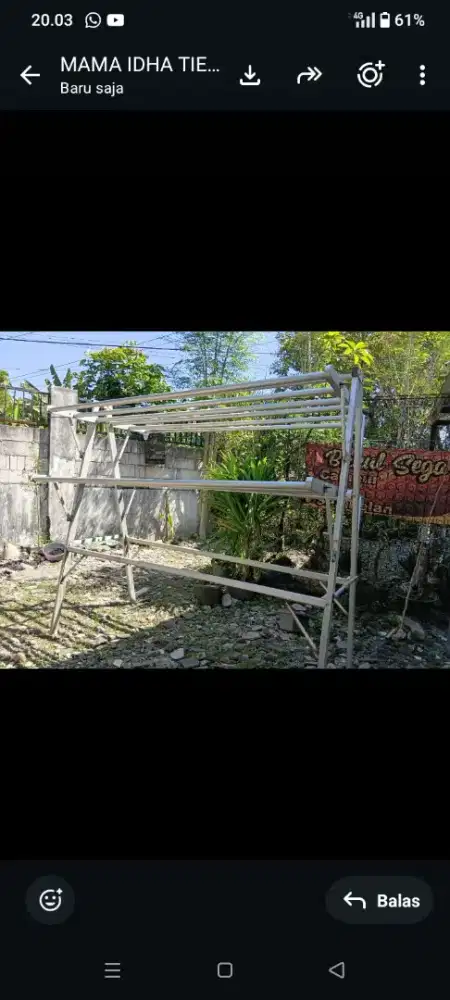 JEMURAN ALUMINIUM BEKAS BAIK & KOKOH