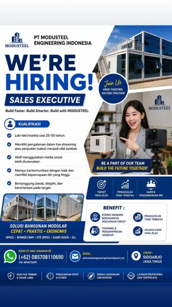 Dibutuhkan sales marketing